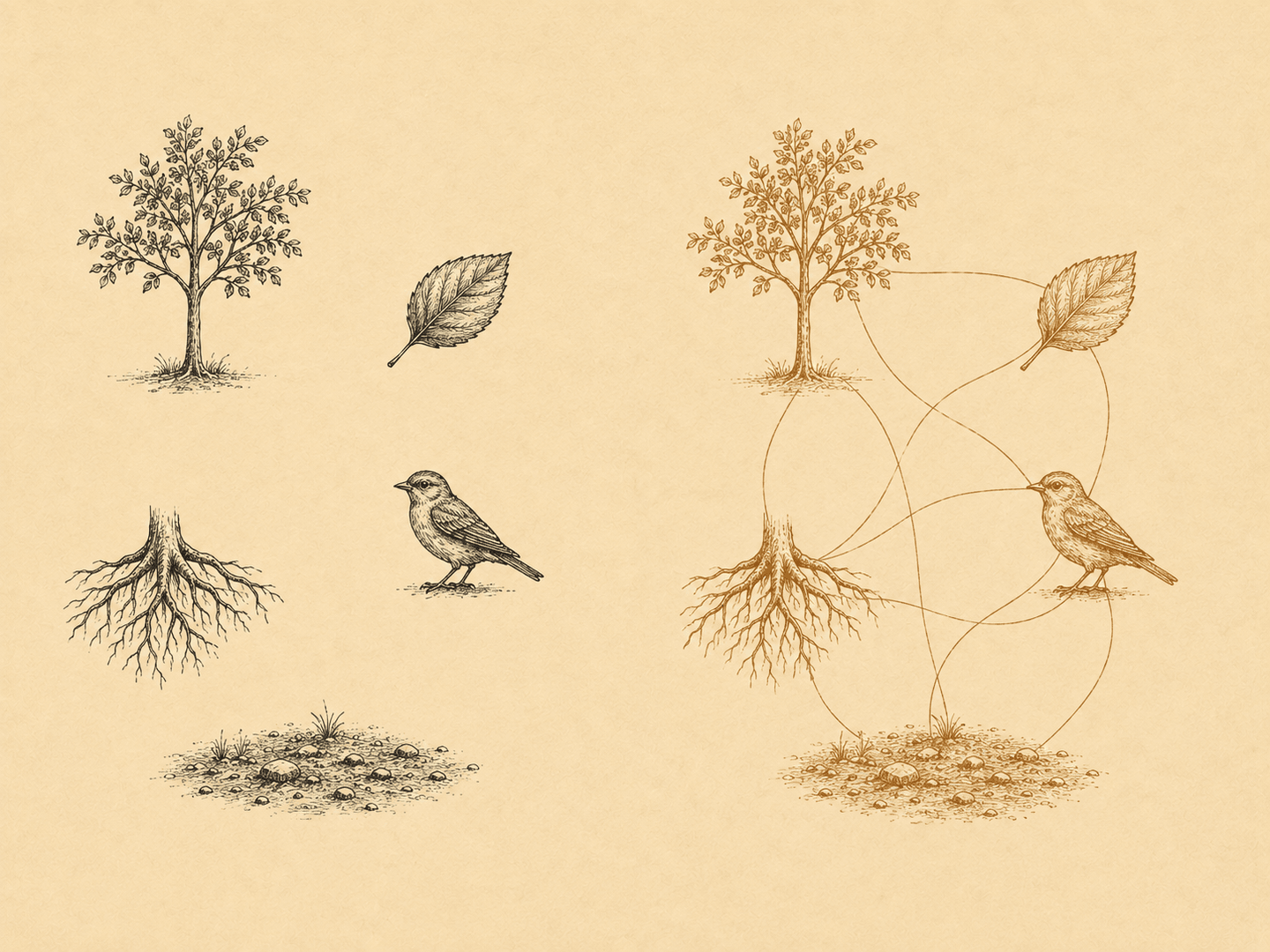 Two versions of the same forest: list and network